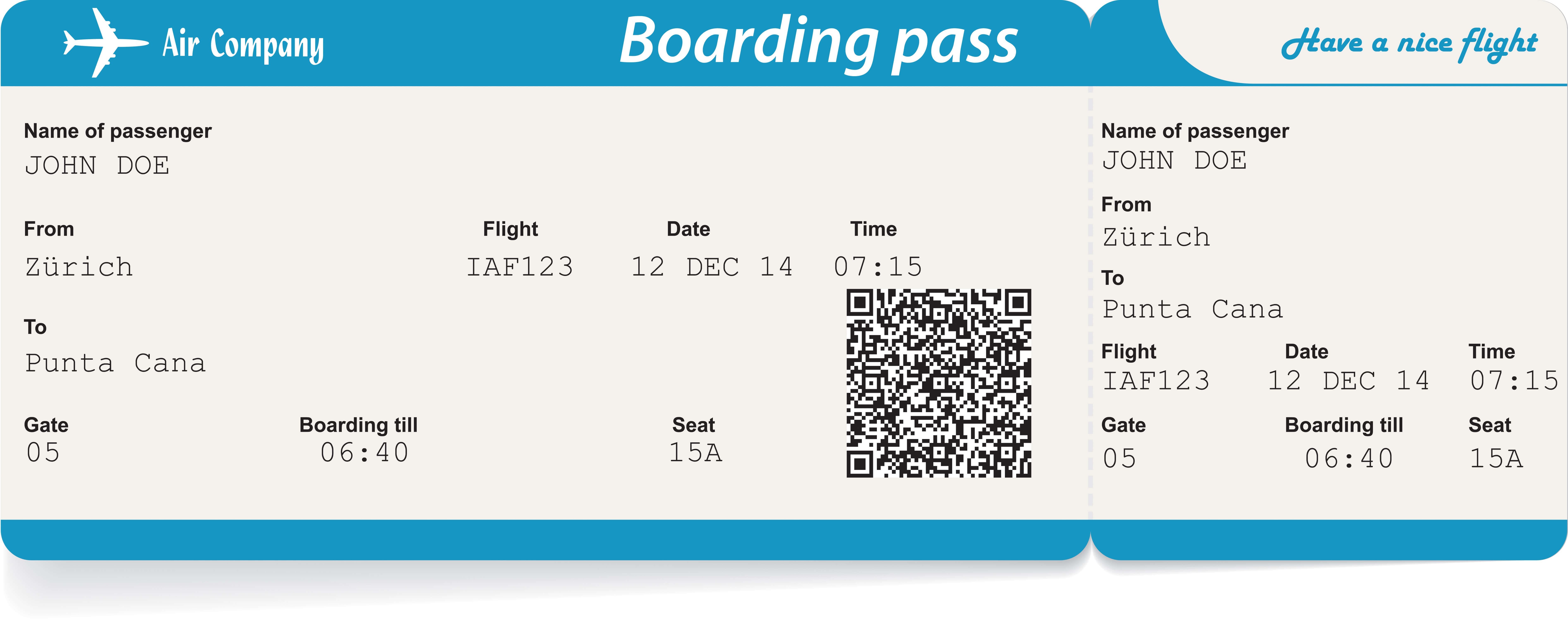 Airline Boarding Pass Template Hq Template Documents | My XXX Hot Girl